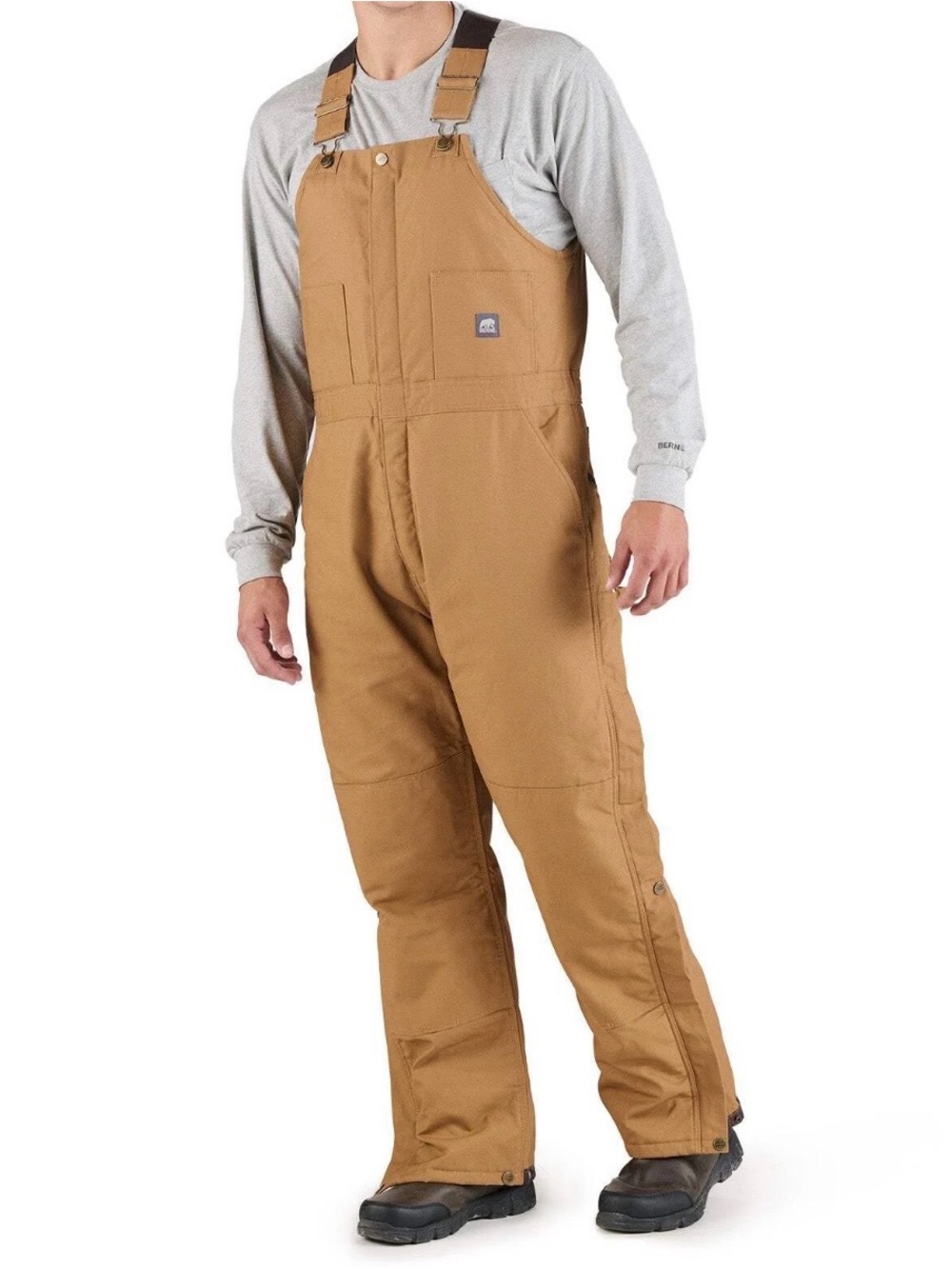 NEW Berne Insulated Brown Work Bib Overalls size XL short Chest 46-48 retail$99